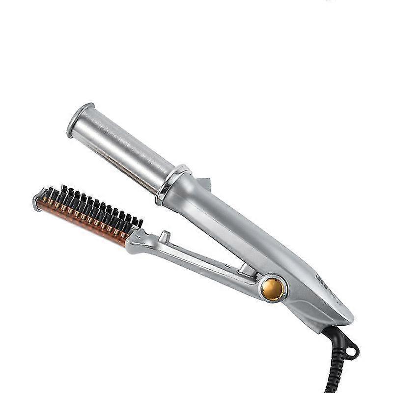 Stiratura professionale dei capelli Ferro arricciacapelli Piastra per capelli e arricciacapelli Styler 2 in 1 Strumento multifunzionale per lo styling dei capelli Ferro da stiro con spazzola
