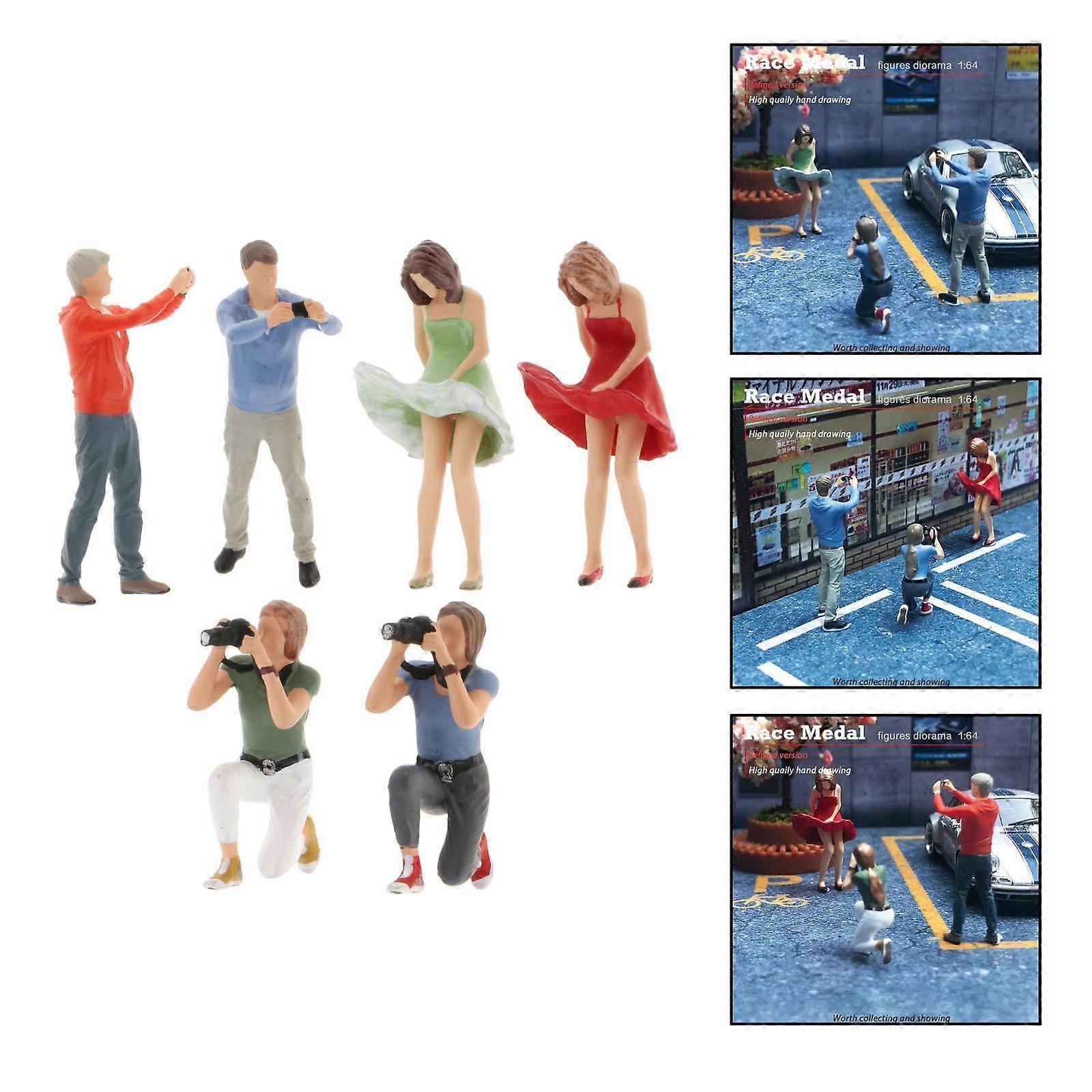 3x 1: 64th Figures Diorama Men Miniature Action Figure Model for Display