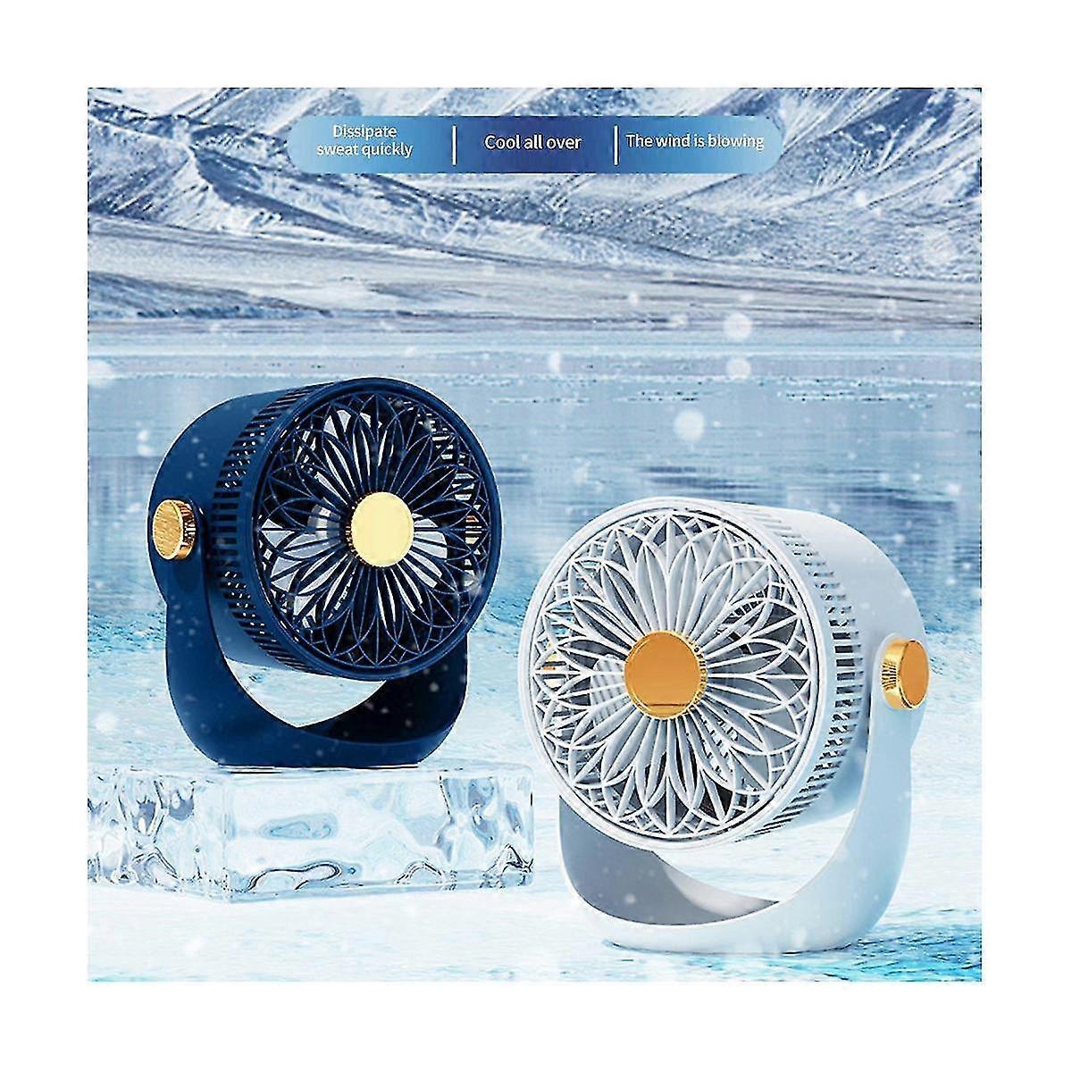 2400mah Table Wall Air Circulation Electric Fan Usb Rechargeable Wall Mountable Cooling Ventilator