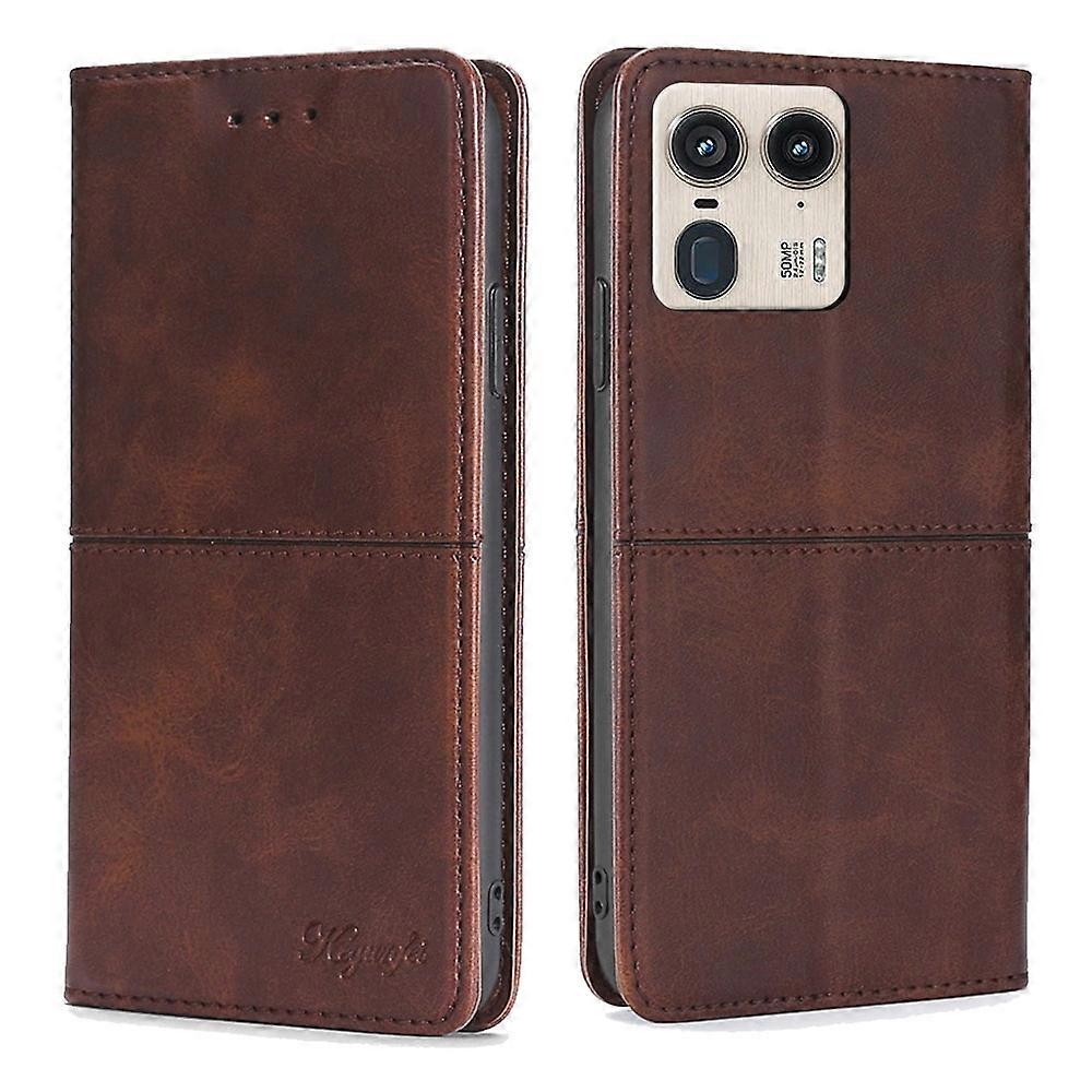 Cow Texture Leather Case For Motorola Edge 50 Ultra