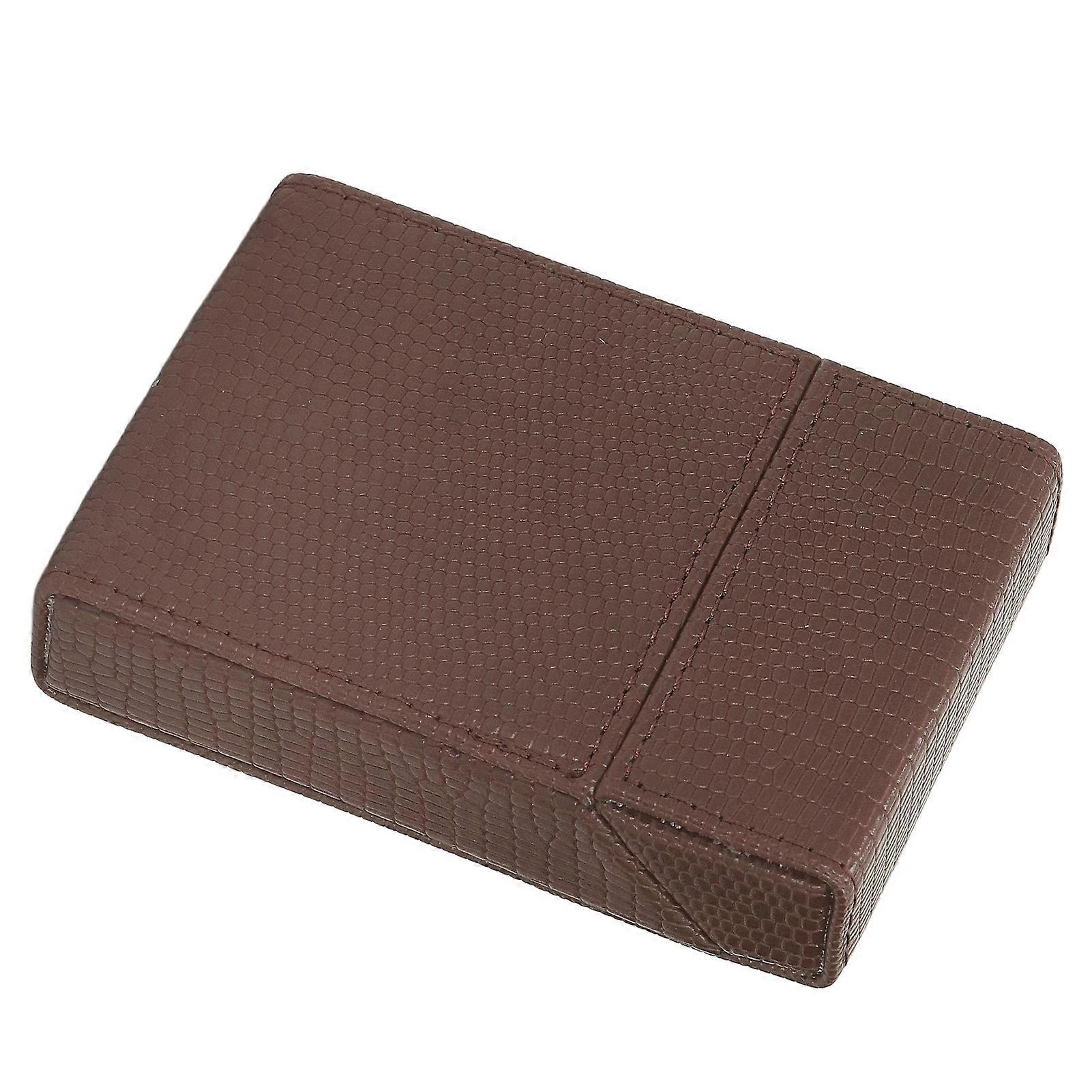 Men Cigarette Case for 20pcs Medium Cigarettes Box Lizard Stripe Portable Cigarette Case Coffee