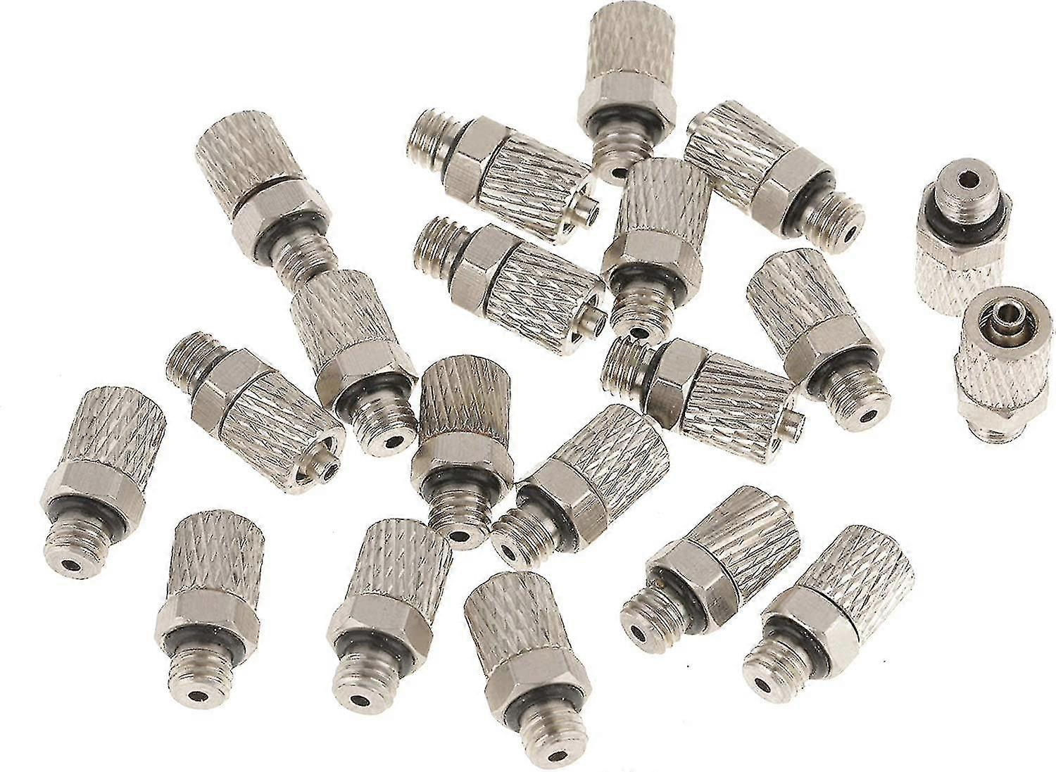 20 قطعة M5 4mm خرطوم الهواء مقرنة سريعة ، مستقيم ذكر هوائي الهواء مستقيم موصل الهواء السريع مقرنة سريعة