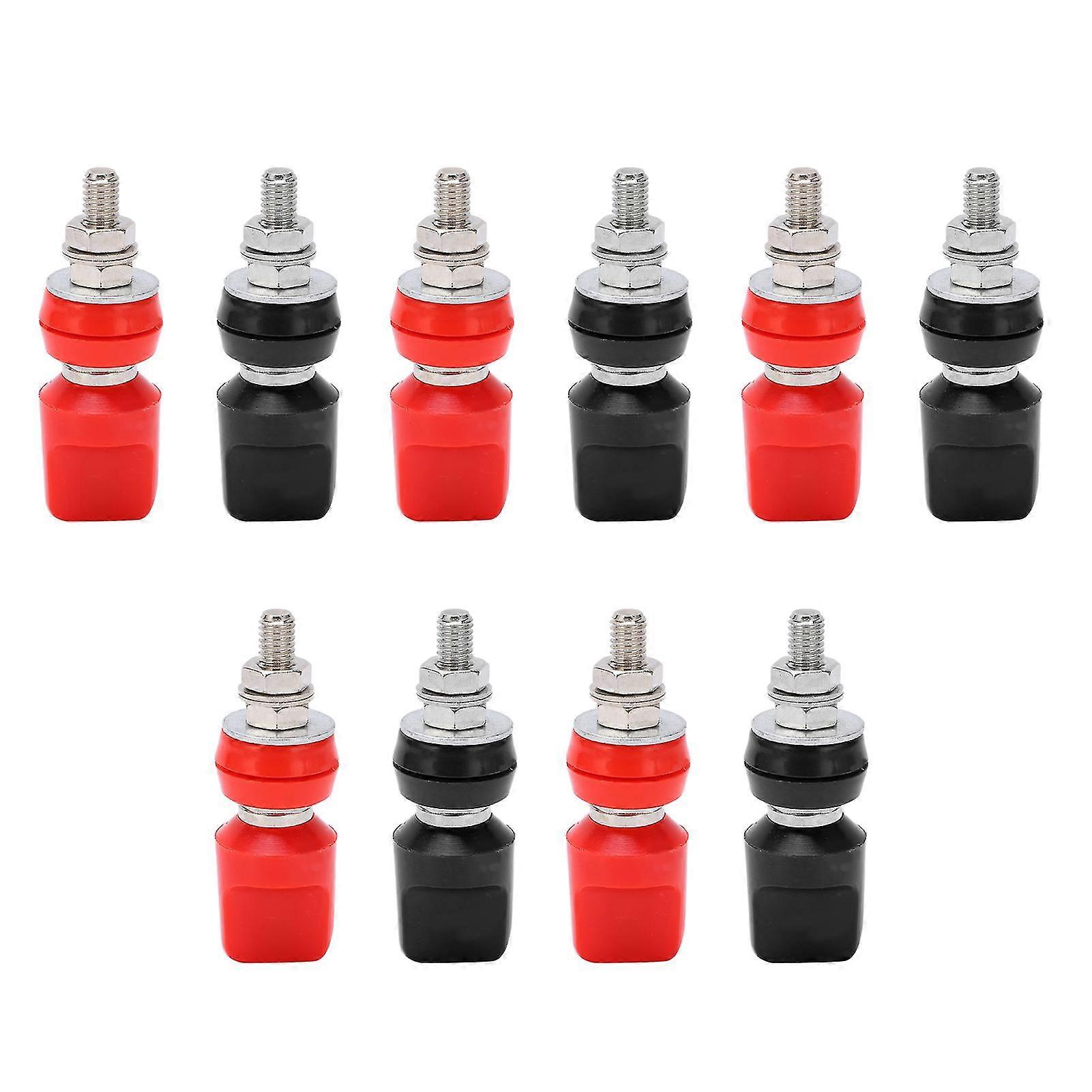 5 Set Brass Terminal Binding Post with 4mm Jack for Electronic Instruments