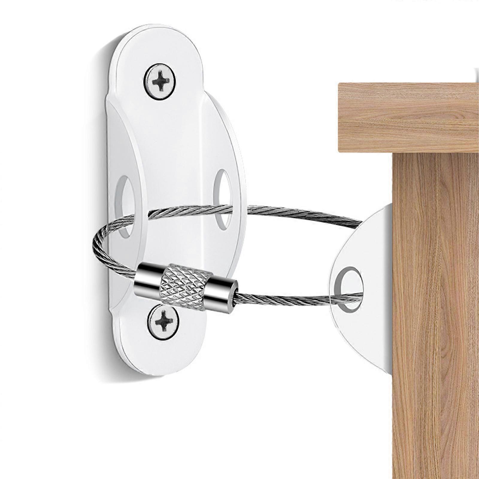 3pcs Furniture Anchors for Baby Proofing, Furniture Anchors, Wall Anchors for Furniture Prevent Falling Anti Tip Earthquake Straps for Child Baby Safe