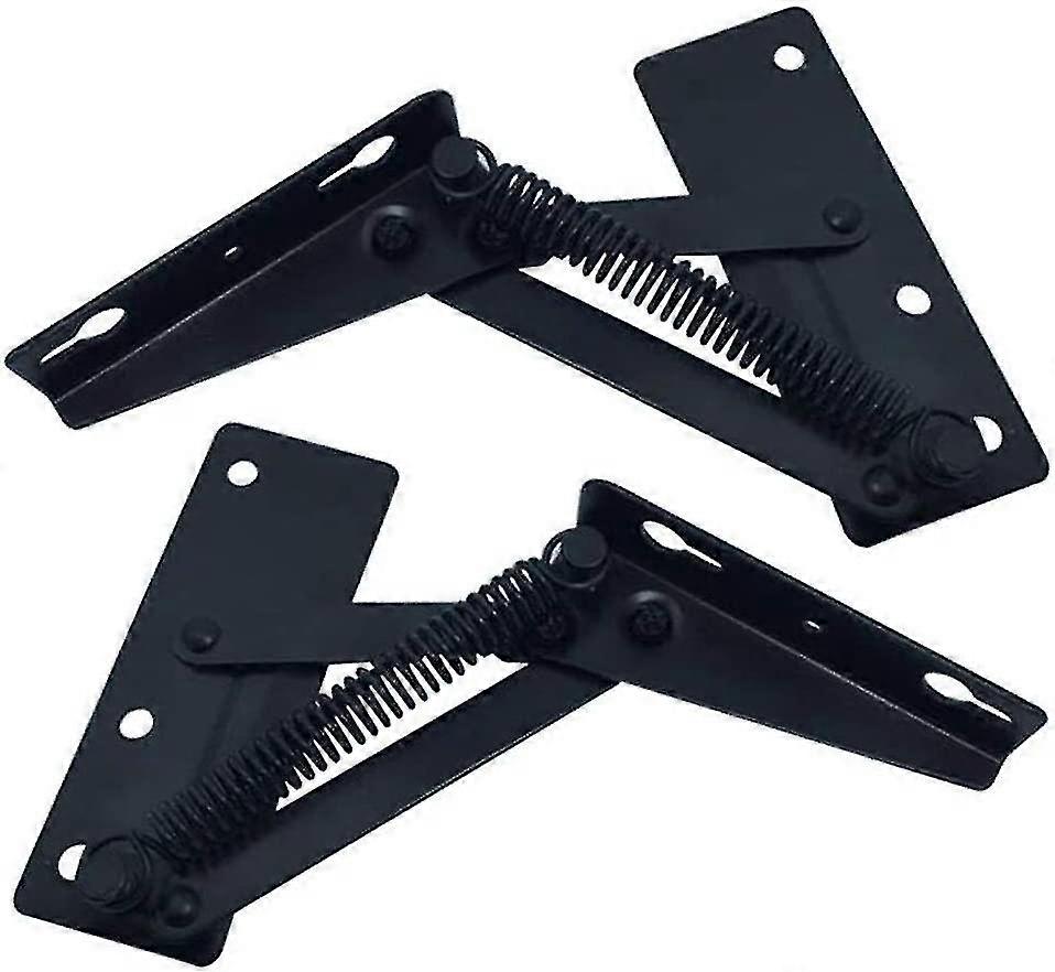 2pcs 80 βαθμός πτυσσόμενο βραχίονα ανύψωσης, μαύρο ελατήριο μεντεσέδες χρησιμοποιούνται ευρέως σε καναπέδες μεντεσέδες, μεντεσέδες βραχίονα αποθήκευσης επίπλων