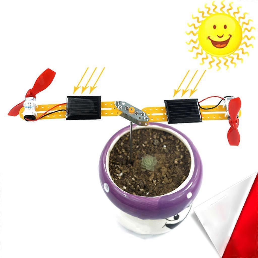 DIY Assembly Solar Power Electric Windmill Kit Science Experiment Educational Analog Circuit Physics Tips Learning Toy