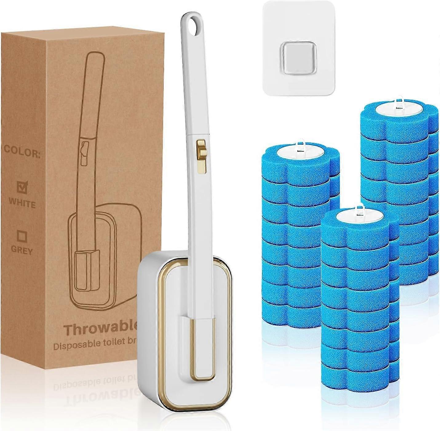 Toilet Wand Kit with 24 Refills, Disposable Wall Toilet Wand Kit with Aromatherapy