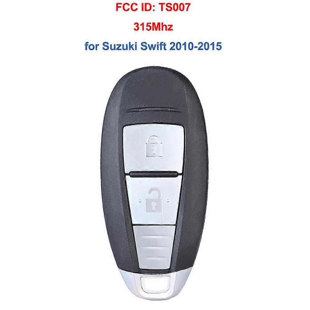 Keyecu OEM Smart Remote Car Fob -TS007 315Mhz, TS008 433Mhz- 2 butoane cu cip ID47 pentru Suzuki SWIFT SX4 VITARA 2010-2015