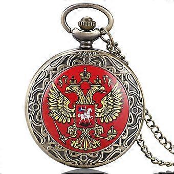 Famous Russia's Double-headed Eagle Design Pocket Watch Men Women relogios New Year Gift P1405