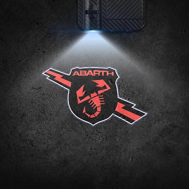 For Fiat Abarth Scorpion Emblem 500 600 695 500C Car Door Light Welcome Lamp Wireless Laser Projector Auto Decoration HD LED