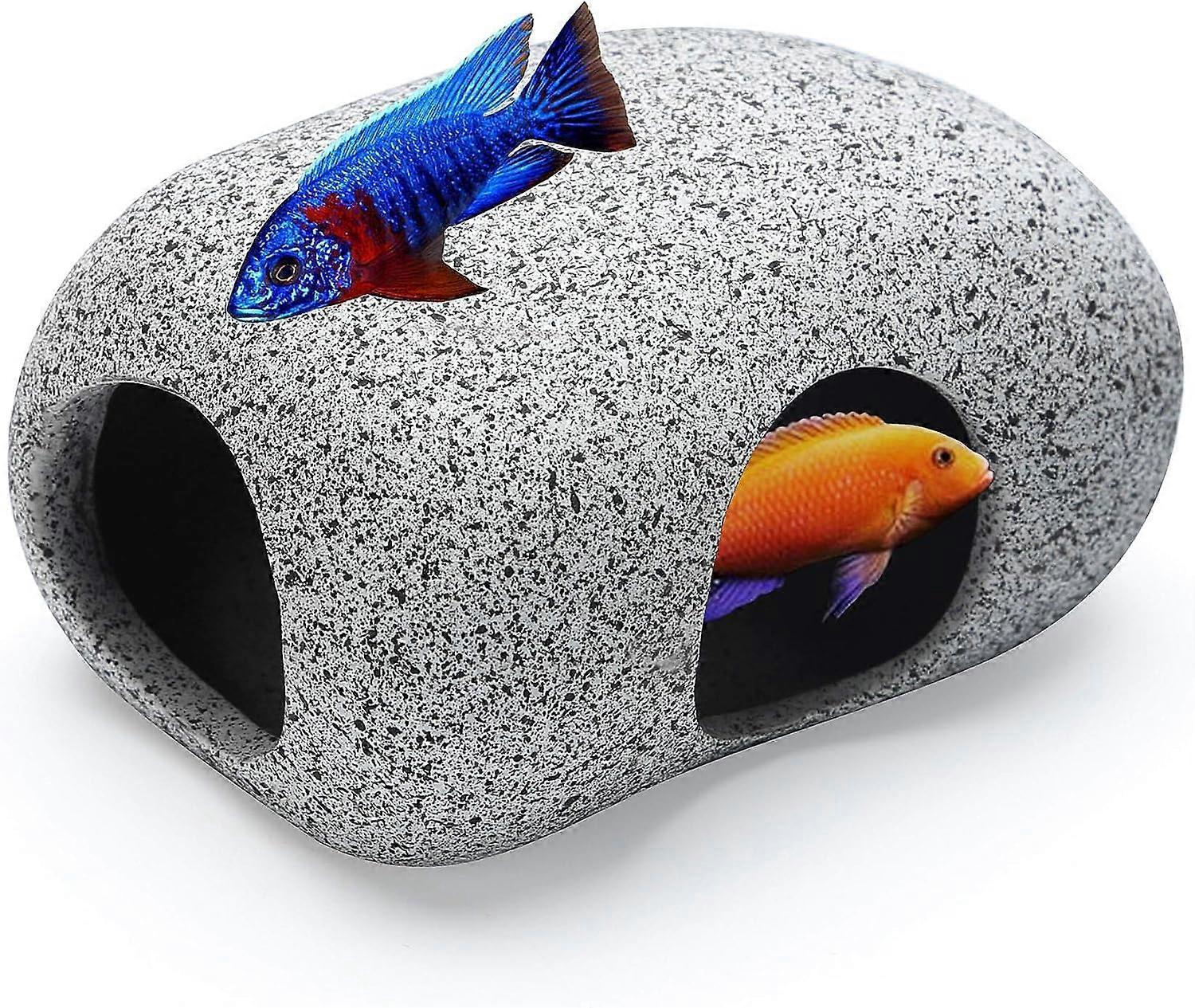 Aquarium Rocks for Fish to Breed, Play and Rest, Small Ceramic Decorative Stones for Fish Tank