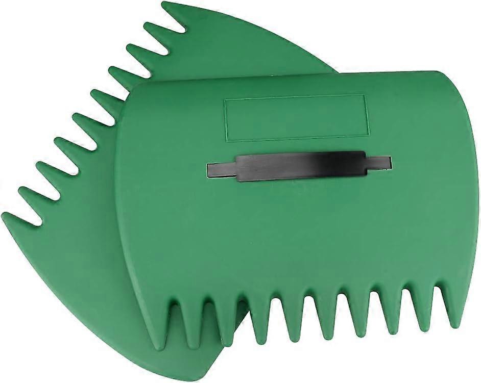 Green Garden Yard Leaf Scoops, Leaf Collector Grabs Grass Grabbers Leaves Pick Up Hand Rakes for Garden Leaf Rubbish Collect Grass Lawn Cuttings1 Pair