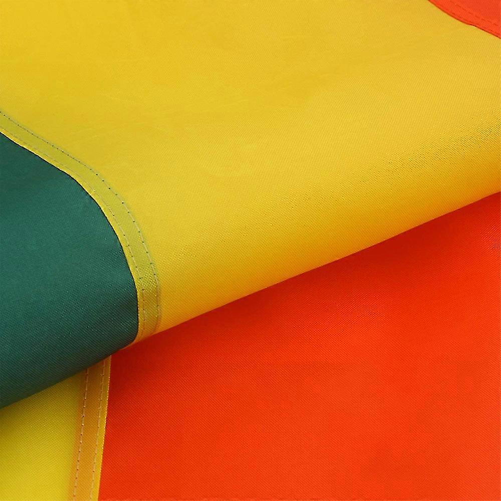thumbnail image 2 of USA Rainbow Marijuana Flag – 3x5 FT Polyester, Gay Lesbian LGBT Pride With Cannabis Leaf 2 of 5