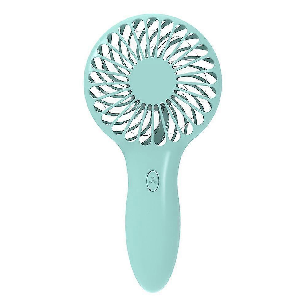 Mini Handheld Fan Portable Summer Rechargeable USB 3-Gear Speed Adjustable(Green)
