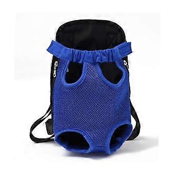 Pet Chest Bag Dog Backpack Go Out Convenient Four-legged Bag Pet Supplies(BLUE,M)