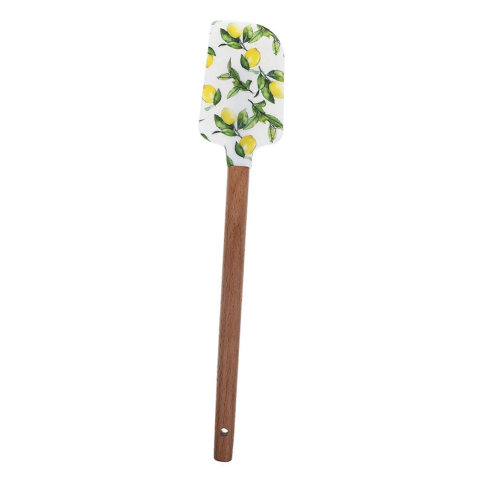 Silicone Cake Scraper Practical Lemon Pattern Cake Cream Spreader Baking Spreader Kitchen Scraper