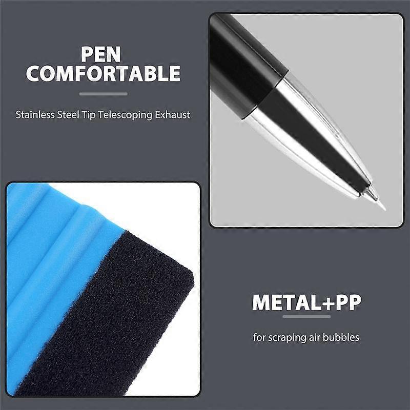 2x Air Release Pen Tool Pin Pen Craft Vinyl Air Release Weeding Tools with 2 Scrapers 2 Refills for