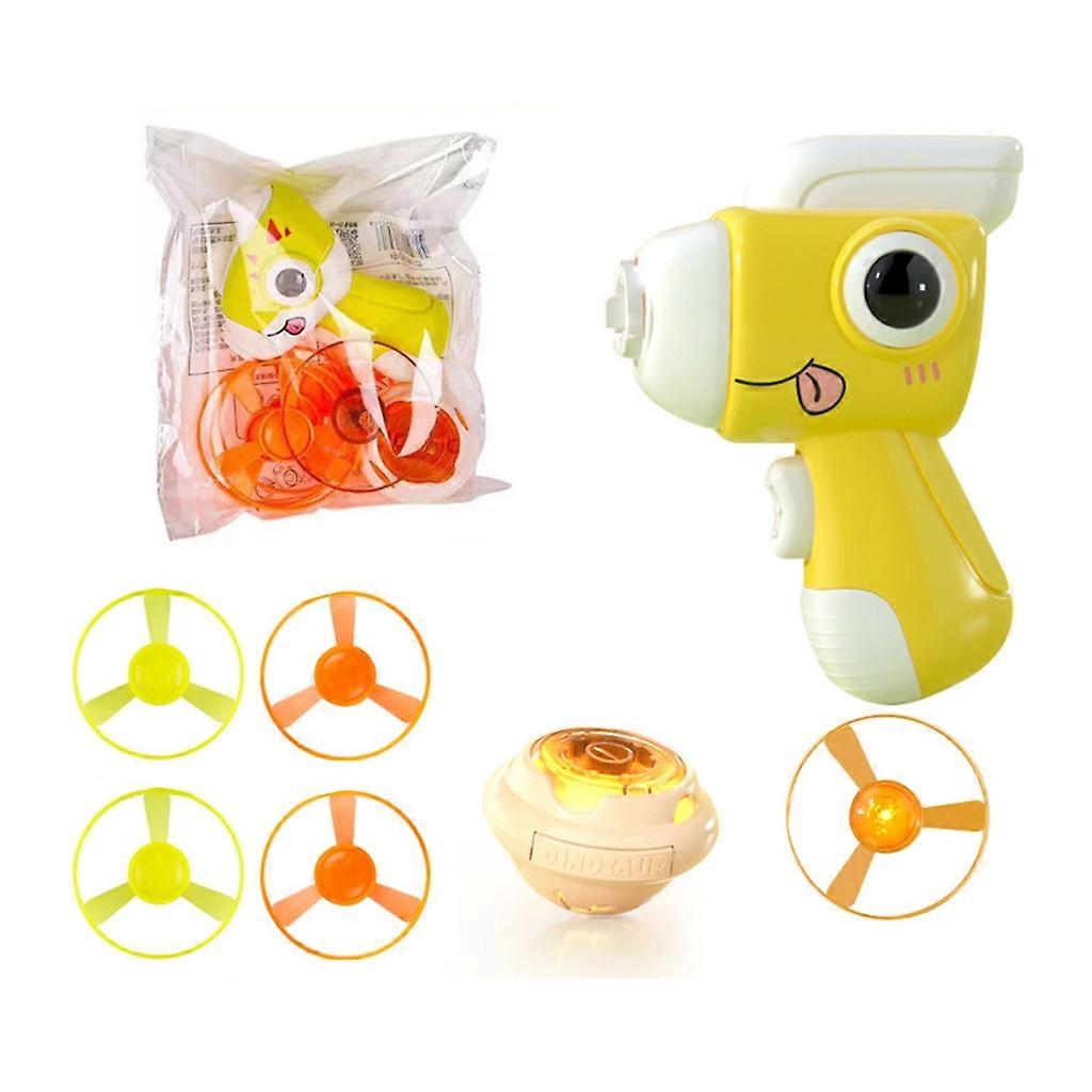 Multicolor Bamboo-Dragonfly Toy Cartoon Dinosaur Shape Rotating Gyro Colorful