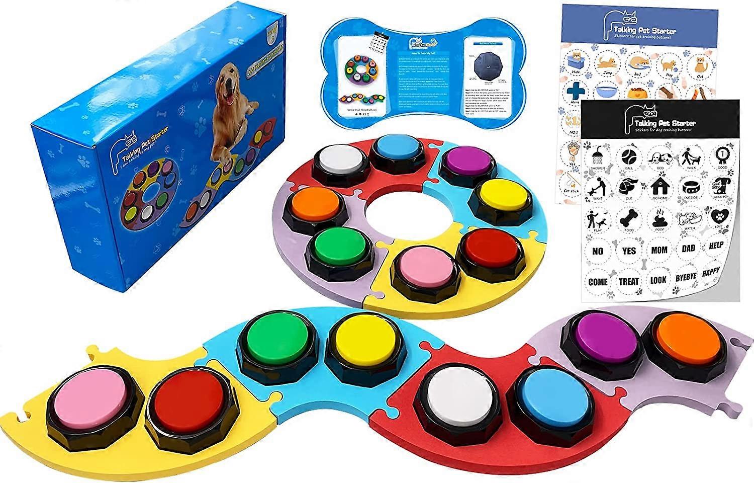 50% OFF,Dog Recordable With Four EVA Mat Training Buttons Set Of 8 Colors