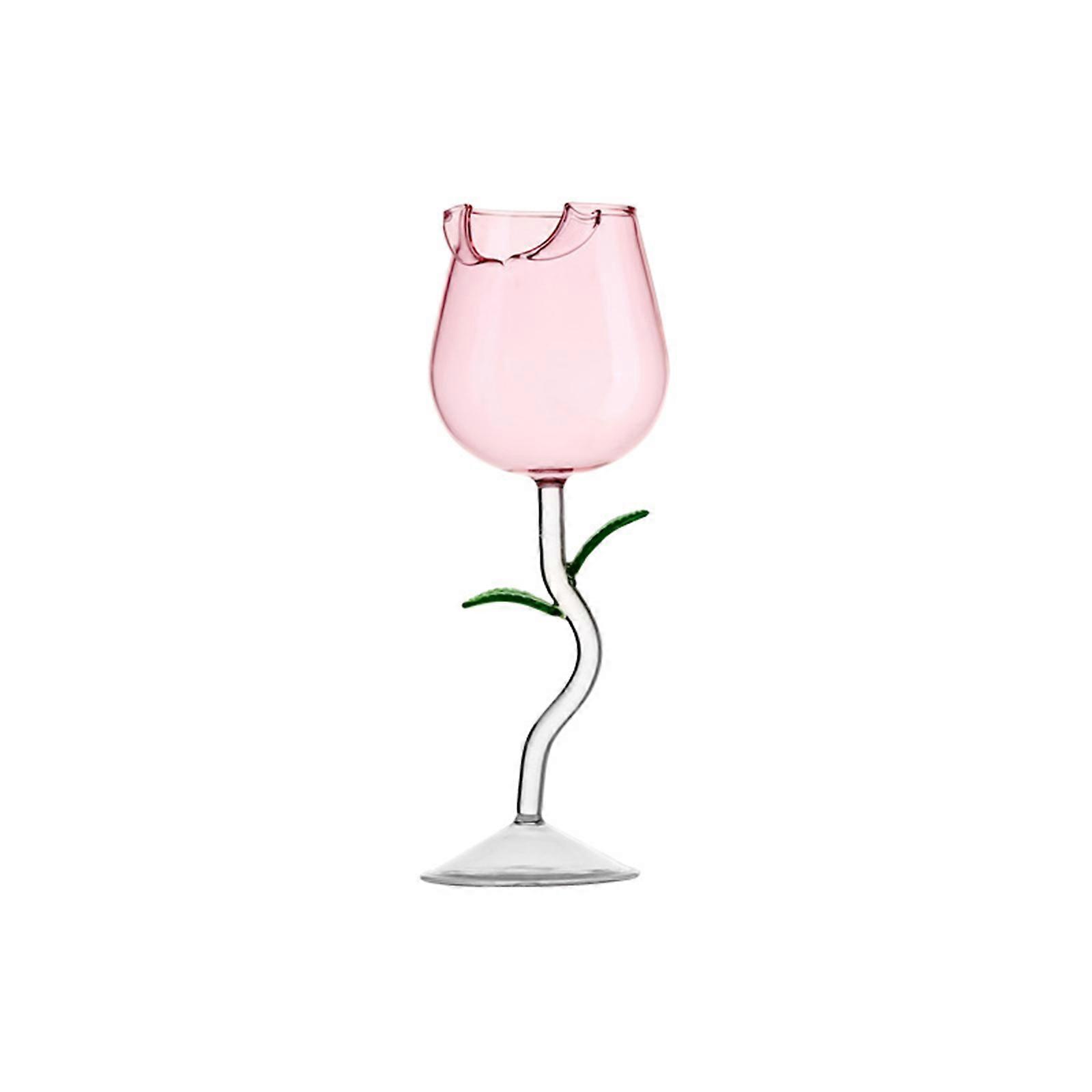 2023 Best Sale Wine Cup Nice-looking Stable Base Rose Shape Red Wine Glass Transparent 40% off