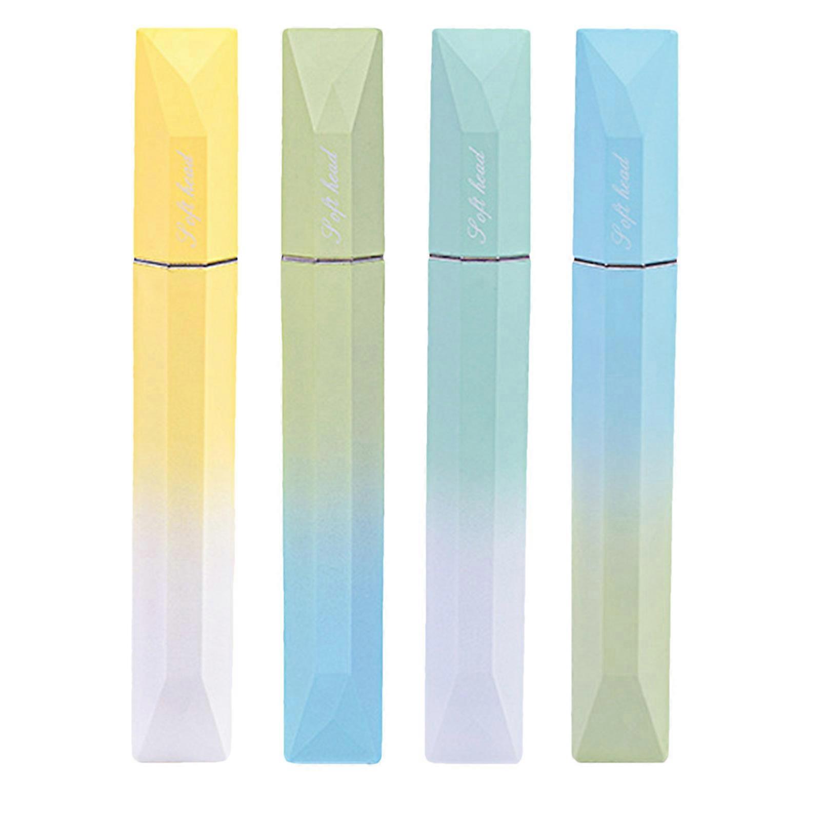 4Pcs/Set Assorted Colors Highlighter Chisel Tip Portable No Bleed Quick Drying Students Fluorescent Marker Pen School Office Supplies Jikaix