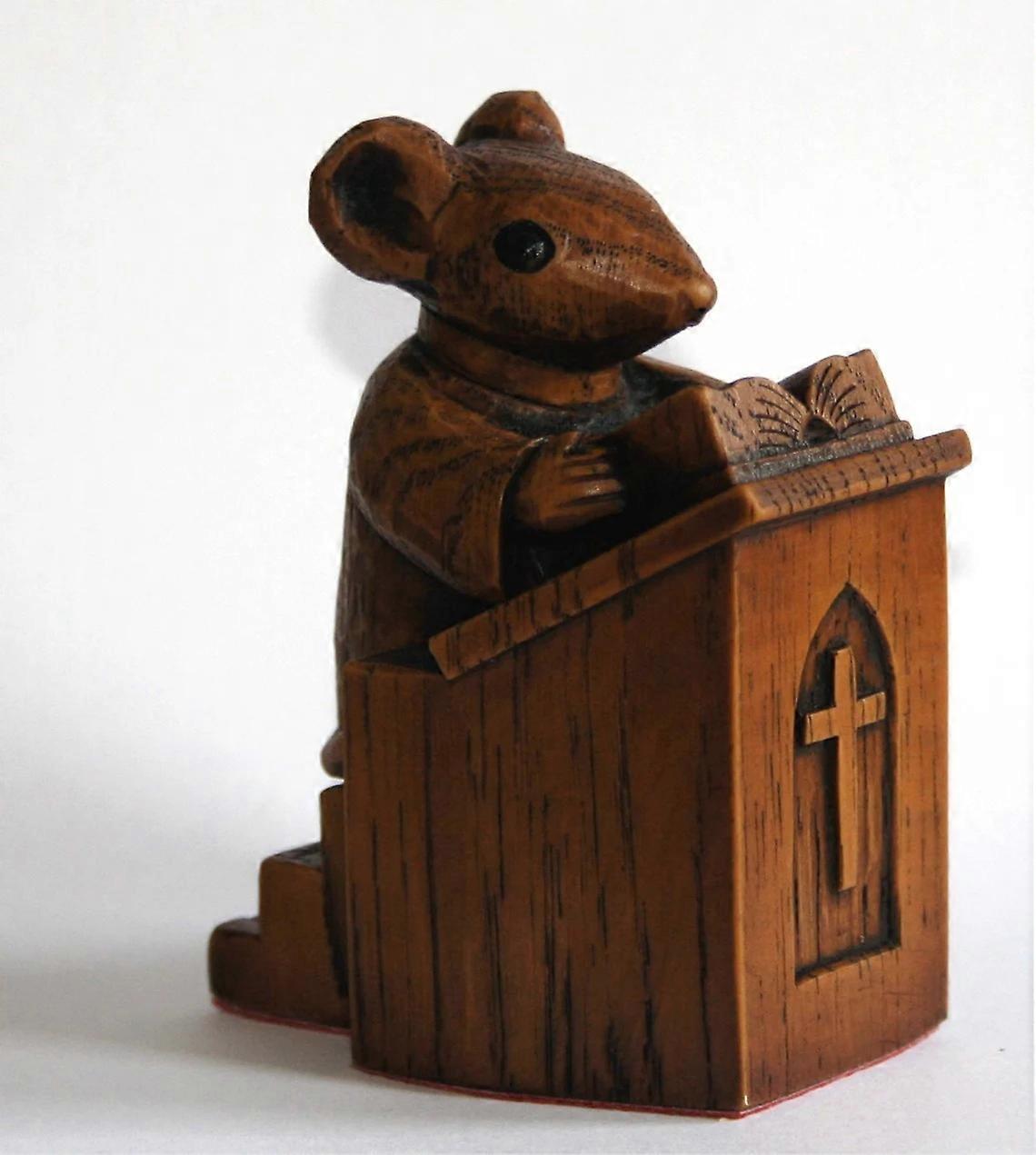 Church Mouse- The Vicar in the Pulpit Resin Ornament