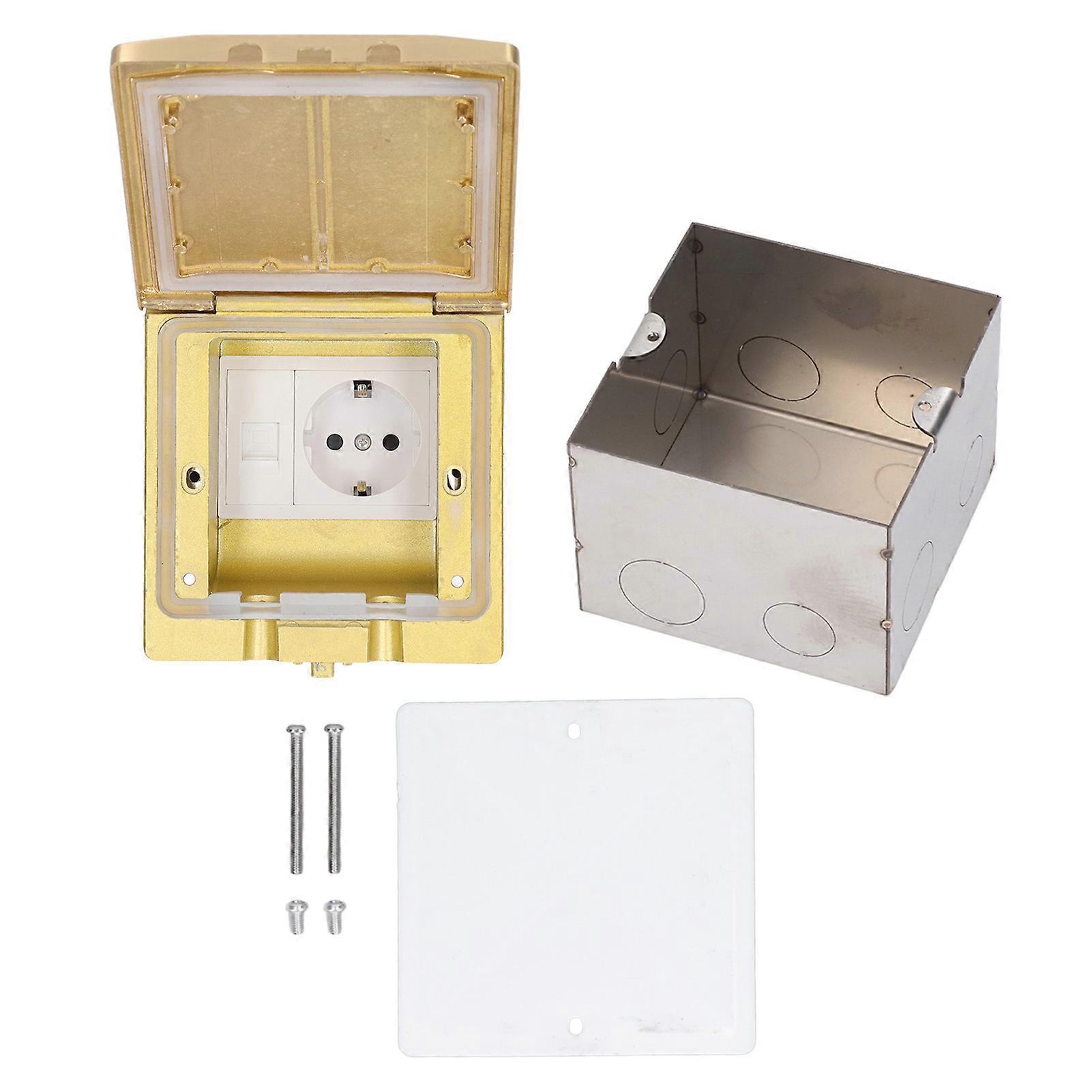 Floor Socket Table Power Outlet Receptacle Waterproof EU Standard AC 250V for Home