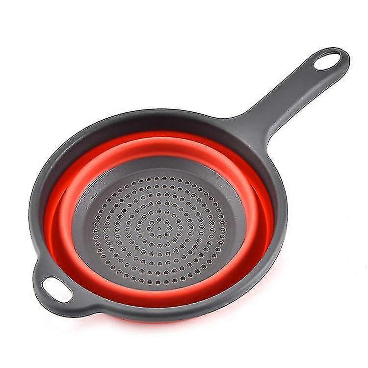 Silicone Colanders Foldable With Handle For Draining Pasta Vegetable