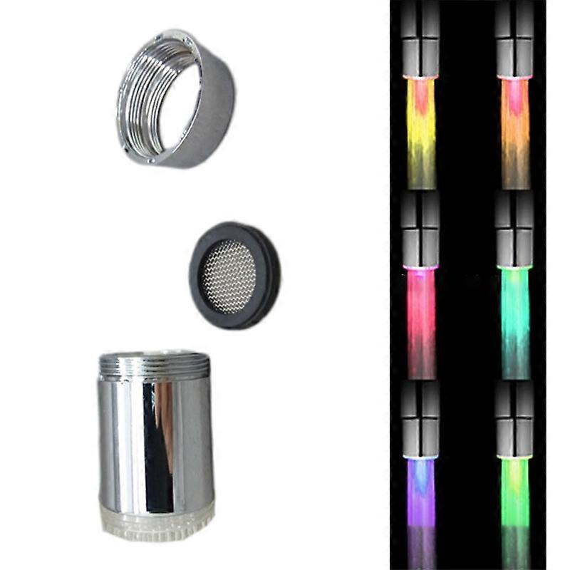 3 Color Led Light Temperature Sensor Water Faucet Color Changing Faucet Tap