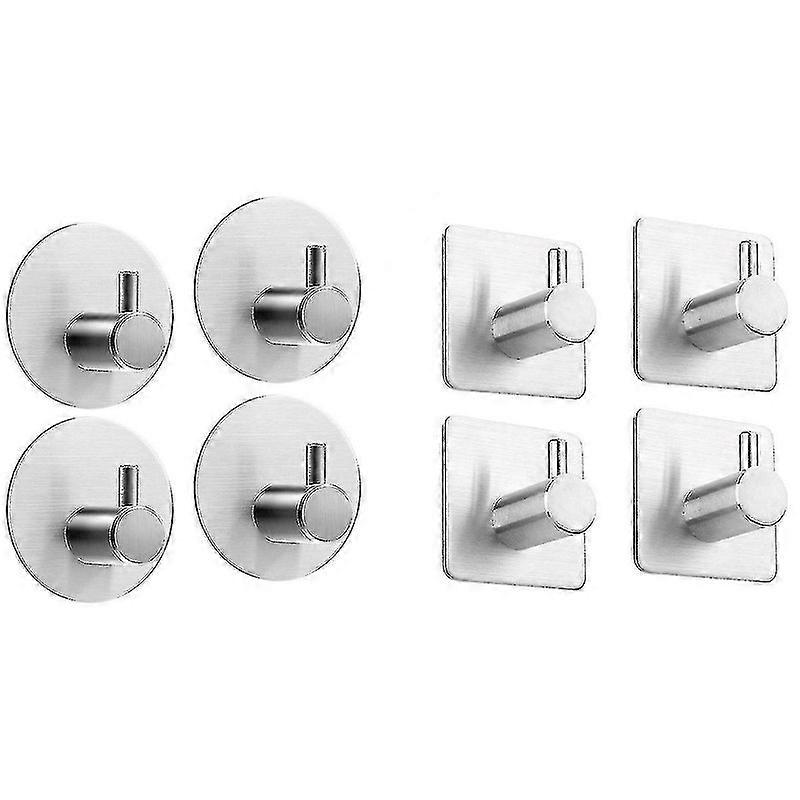 4 Pcs Self Adhesive Hooks For Kitchen Bathrooms Lavatory Closets