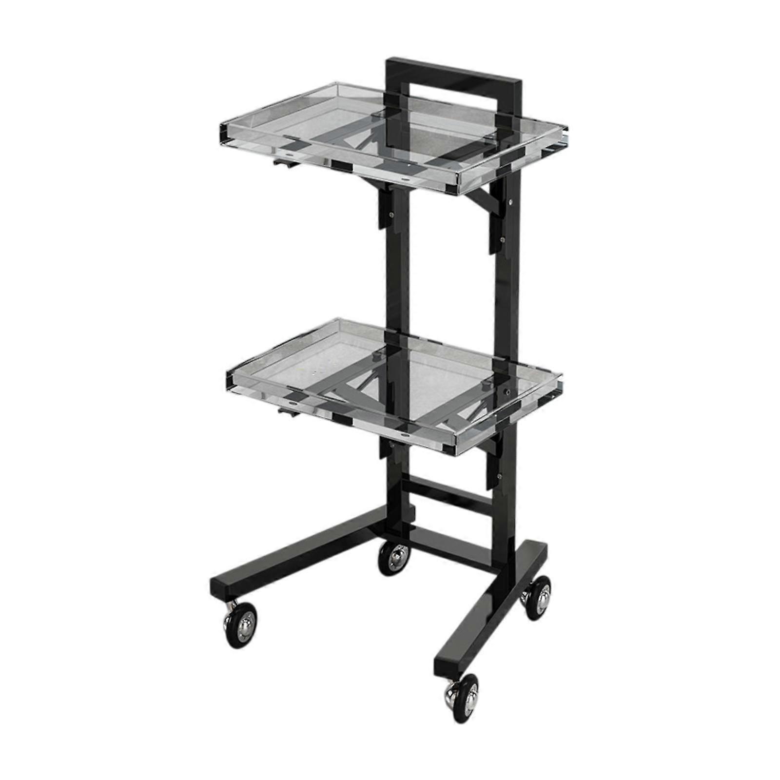 Rolling Salon Tray Cart Organizer Hair Stylist Cart for Studios Barber Shops A