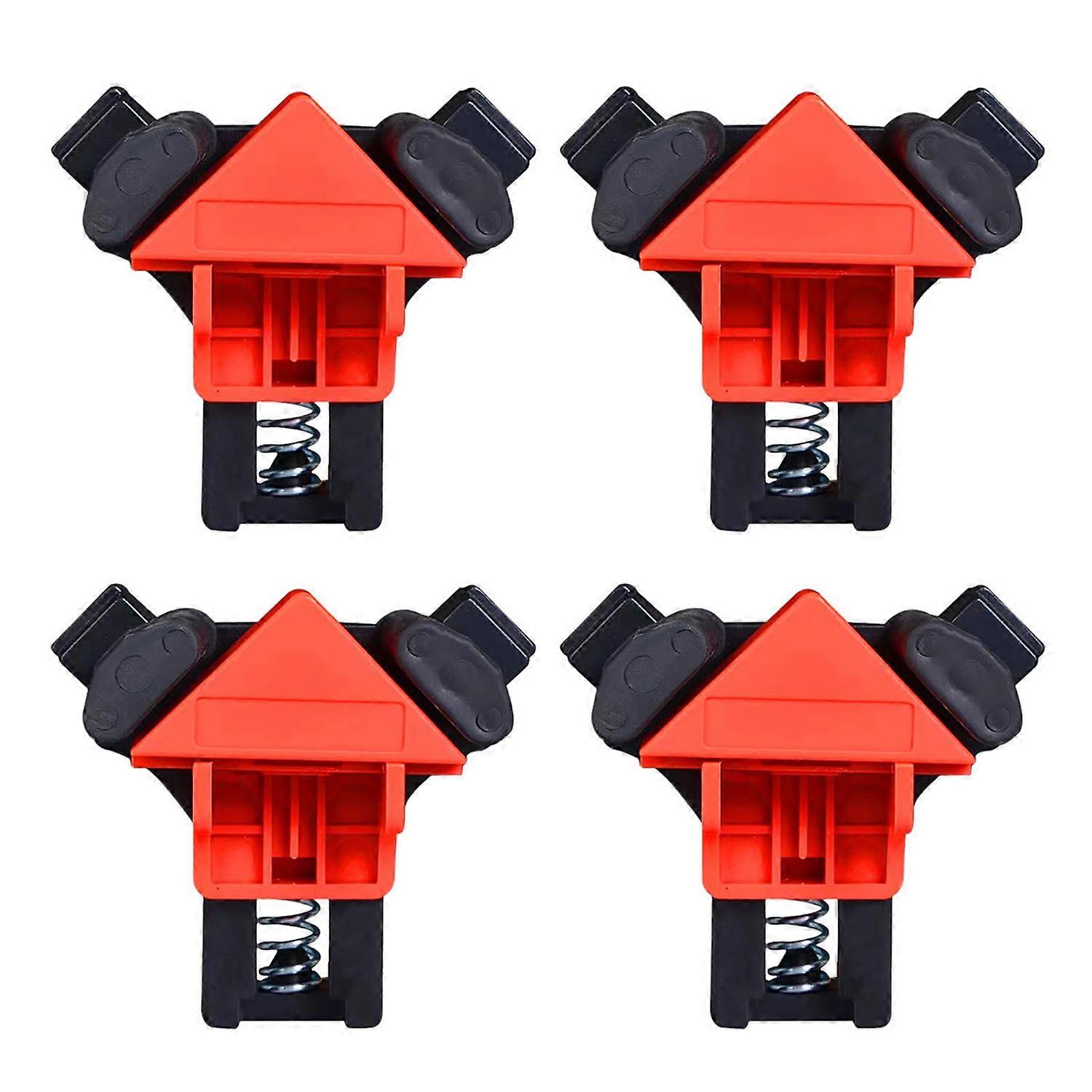 Convenient Woodworking Right Angle Clamp Red Plastic Clip-on No Assembly Durable Secure Grip Corner