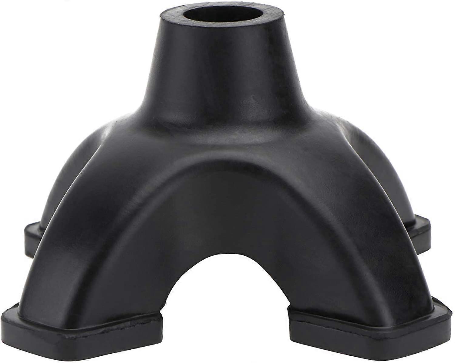 19mm Four-legged Support Rubber Walking Stick Ferrules Heavy Duty Cane Crutch Pad (Black)