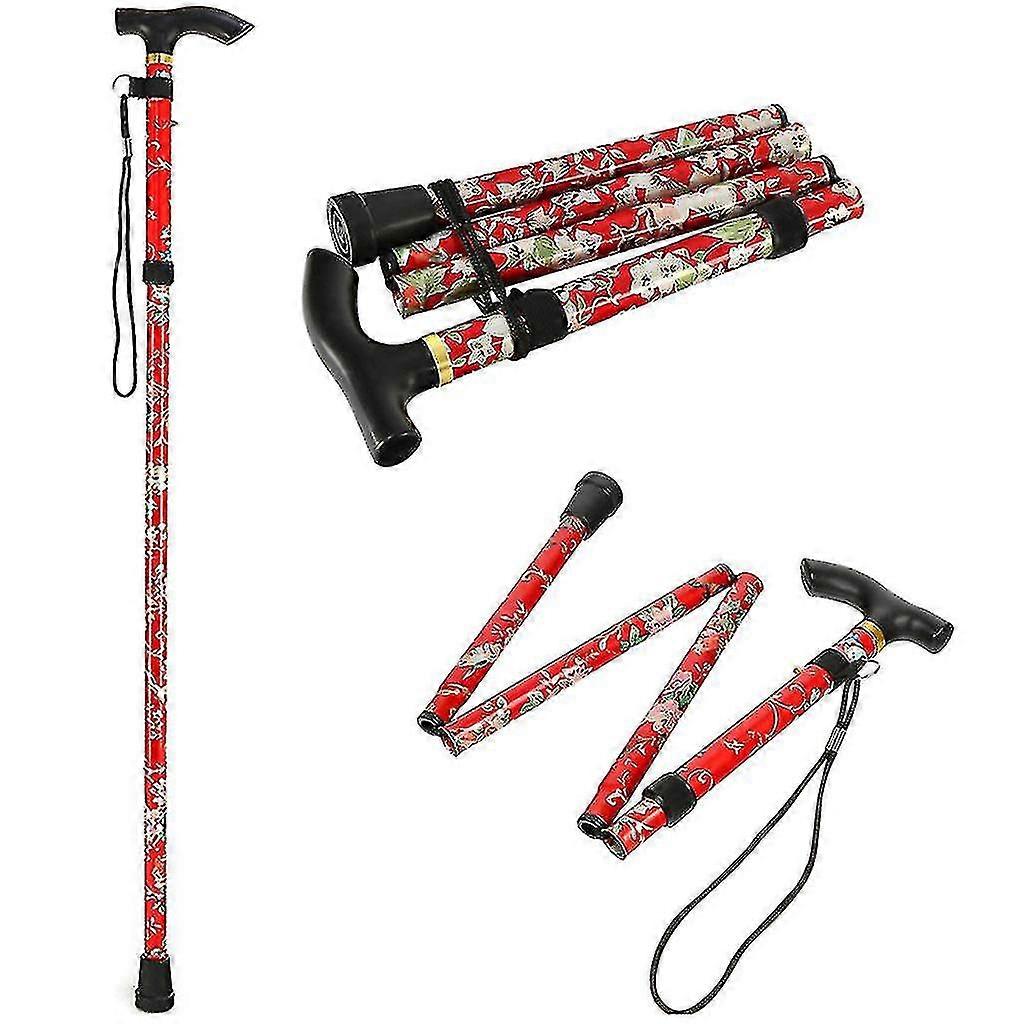 Walking Stick Ultralight Adjustable Walking Cane Self Standing Folding Cane - JA