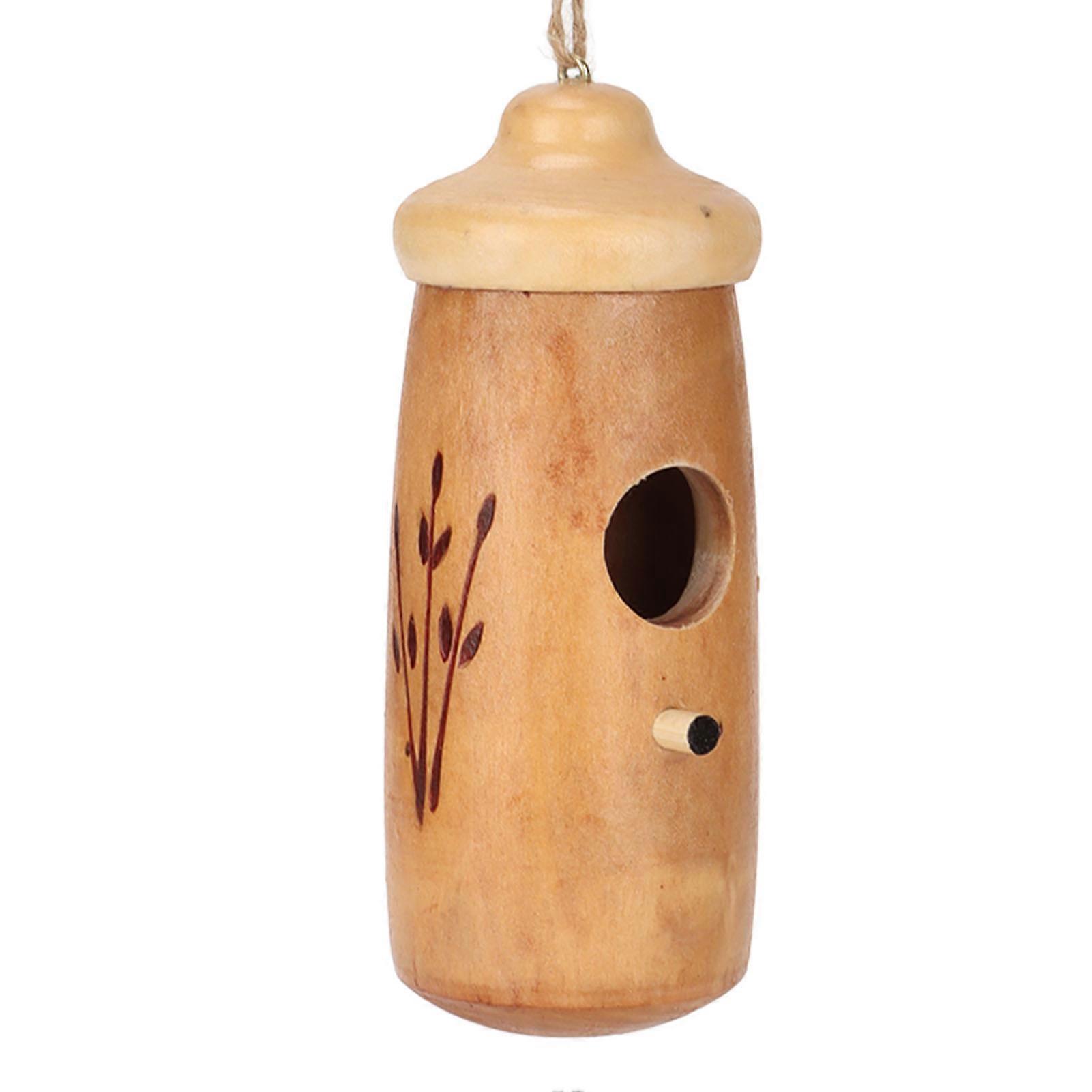 Wooden Hummingbird House Outside Hanging Wooden Hummingbird House for ...