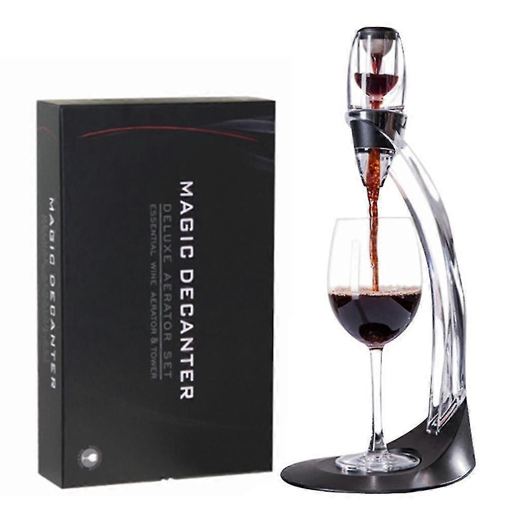Deluxe Wine Aerator Aerating Pourer Spout And Decanter With 6 Speeds Of Aeration