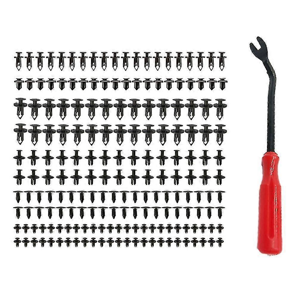 190pcs Auto Fastener Clips 6 Size For Door Panel Fender Liner Bumper