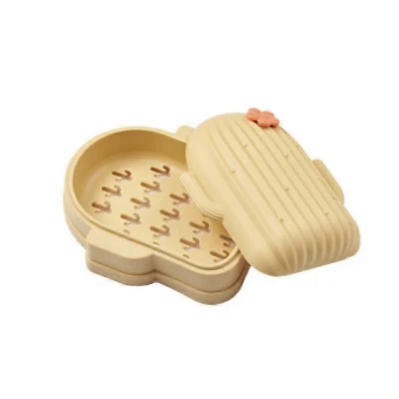 Cactus Soap Dish Travel Soap Organizer Soap Box With Lid Dust Proof Travel Storage Supplies