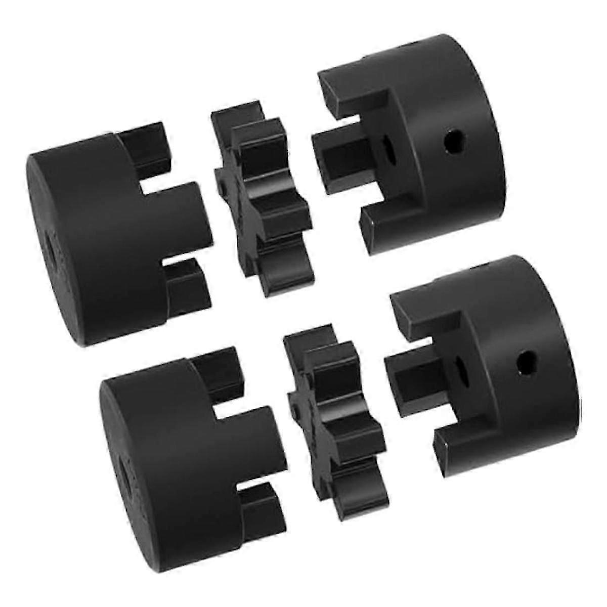 2Sets Flexible 3Pcs Coupling Coupler and Rubber Spider Jaw Coupling for Wood Splitter Mixing Indust