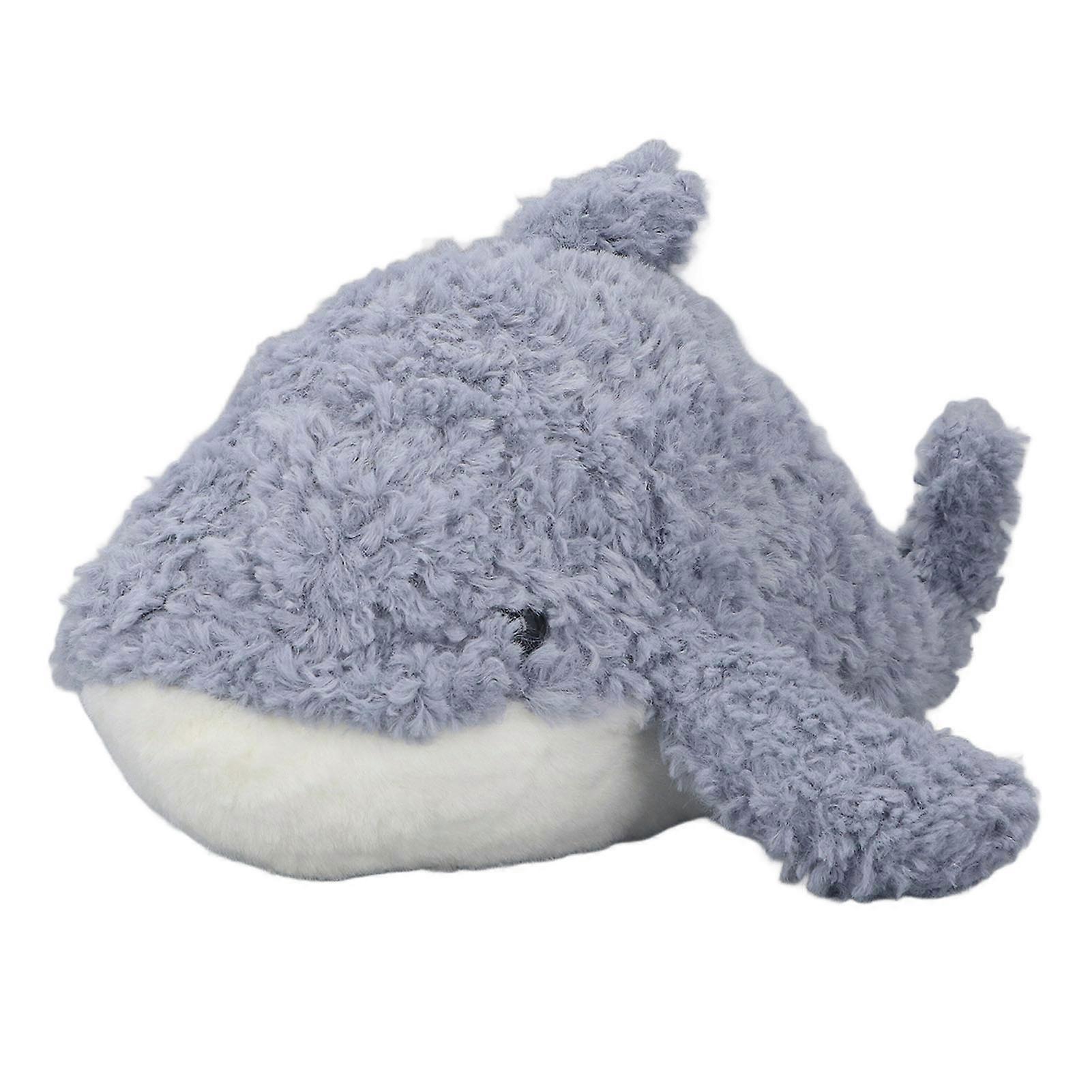 Dolphin Plush Hugging Pillow Hand Stitched Soft Comfortable Cute Stuffed Animal Plush Pillow Toy for Home Bed Deep Blue