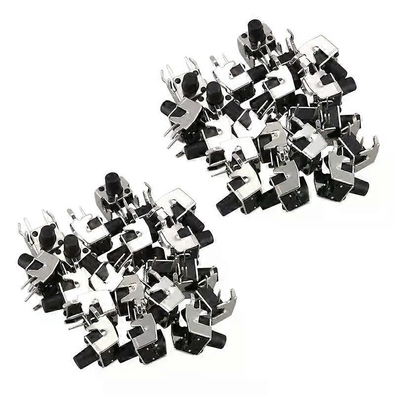 40 Pcs Momentary Right Angle Tactile Tact Push Button Switch 6 X 6Mm X 8Mm