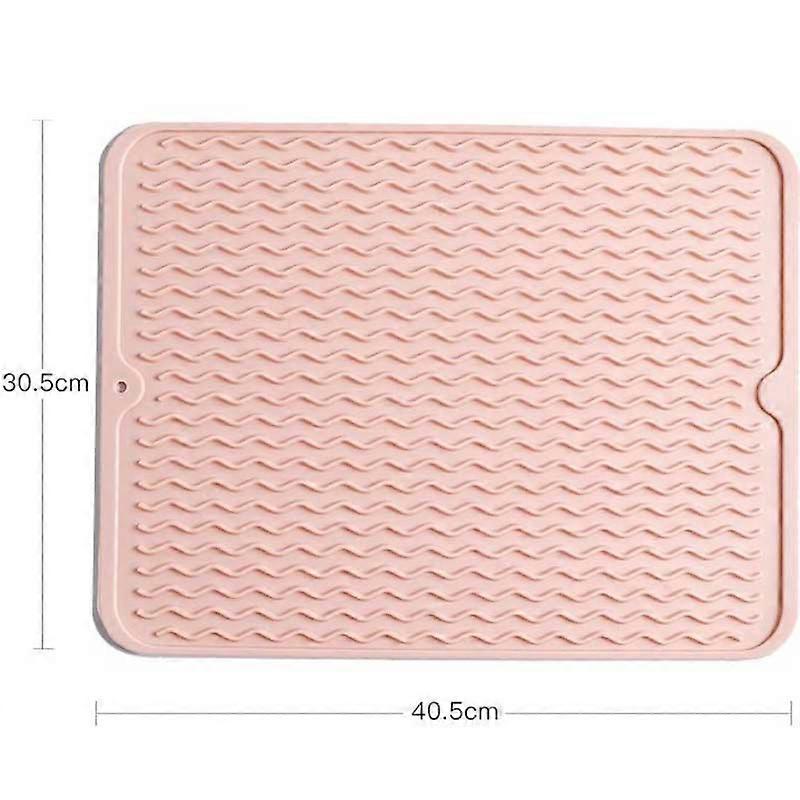 Drain Mat Kitchen Silicone Dish Drainer Mats Large Sink Drying Worktop Organizer Drying Mat for Dishes Tableware