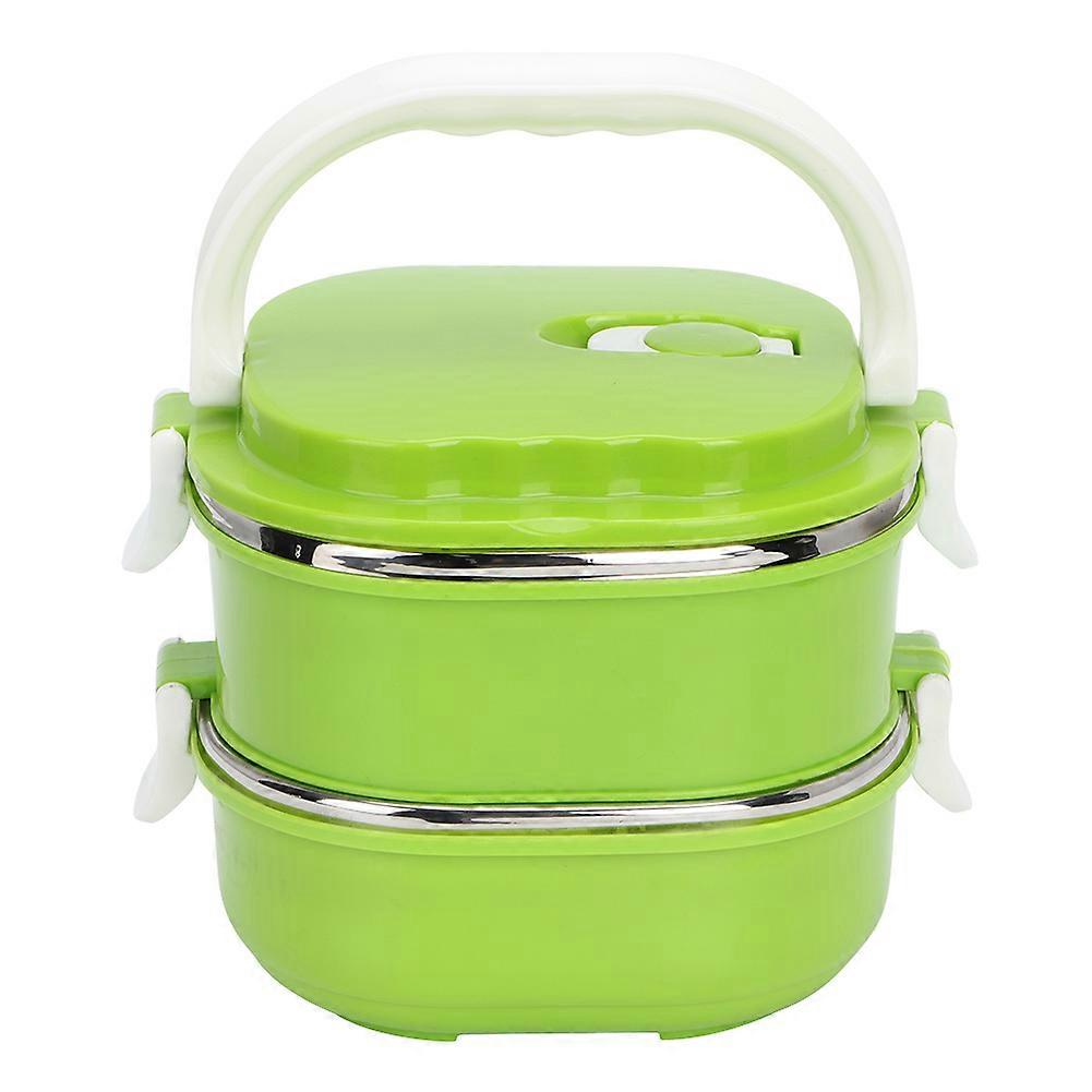 1600ml Portable Durable Double Layer Lunch Box Food Salad Container for Home Office Picnic Use