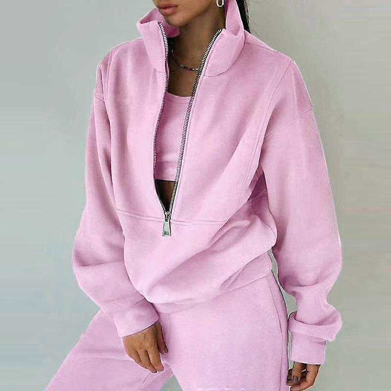Women Autumn Winter Sports Warm Suit Casual Zipper Sweatshirts And Trouser Tracksuits