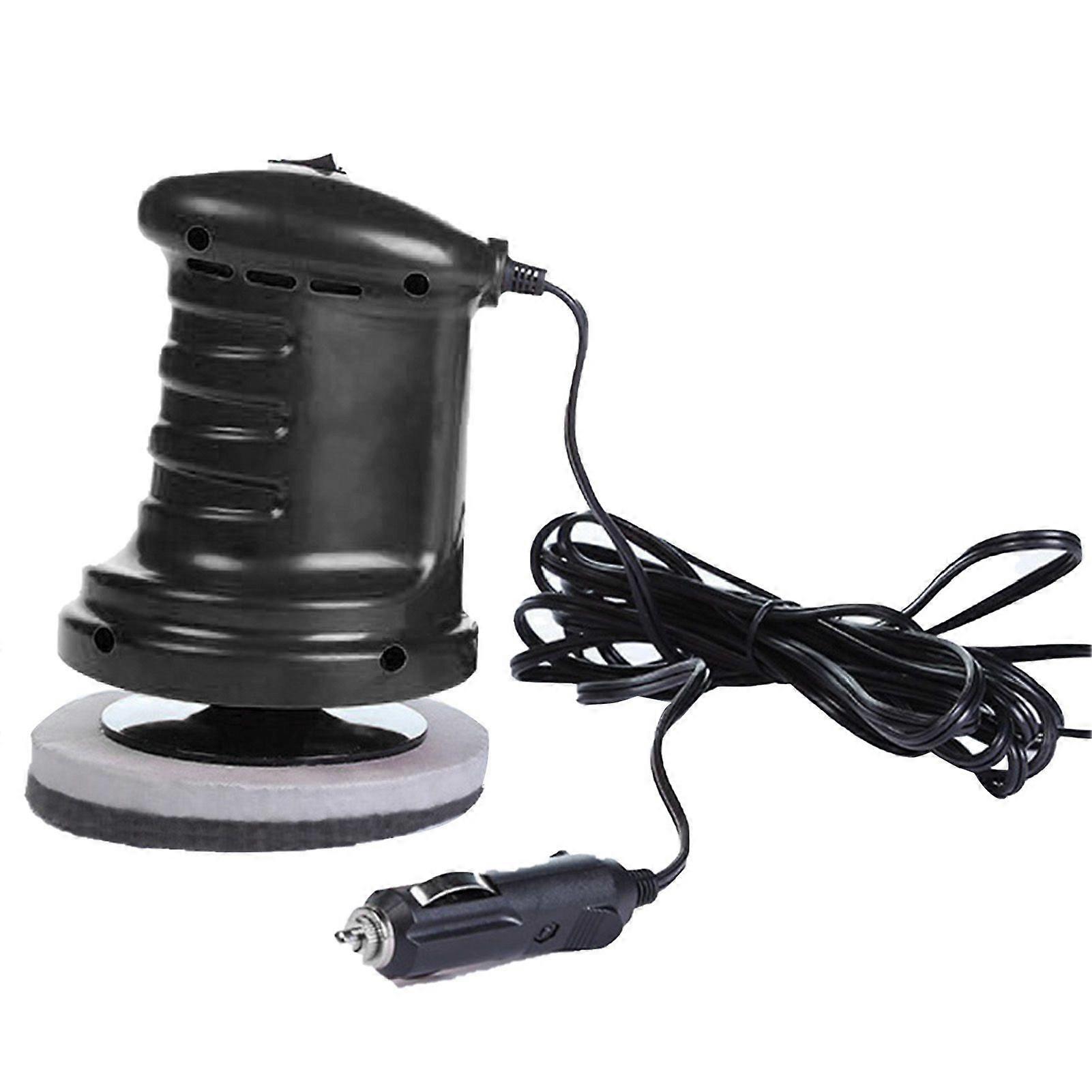 Mini Car Waxing Machine 12V High Efficiency Polishing Detailing Scratch Remover Machine Electric Portable Car Waxer Black MK1211