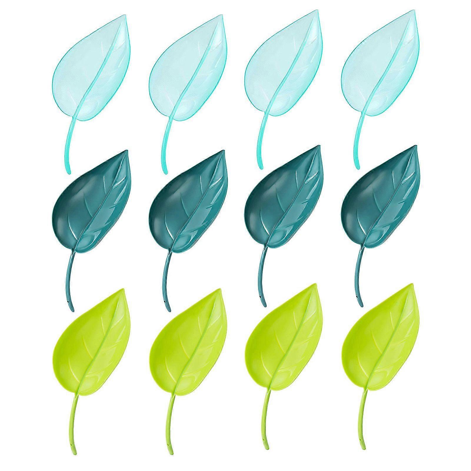 12 Pcs Flower Waterer Leaf Shaped Self Watering Planter Insert Watering Spikes Easy to Use Automatic Plant Waterer for Indoor Outdoor Potted Plants