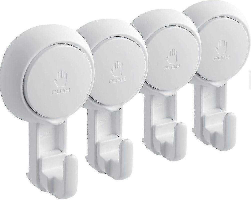 مجموعة من 4 خطاف كوب شفط قوي 5 كجم ، حامل منشفة بربس الحمام مشفط التاج