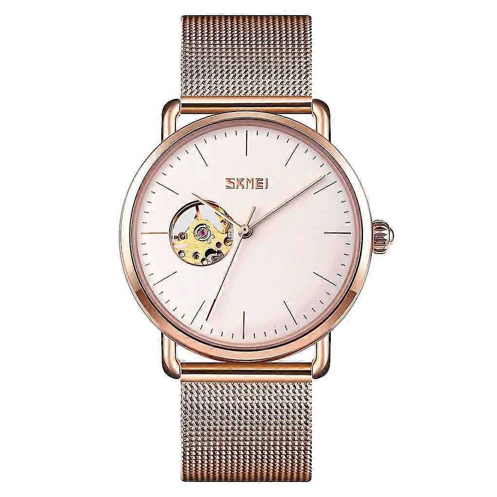 Skmei 9201 Automatic Mechanical Watch Rose Gold Gold Surface