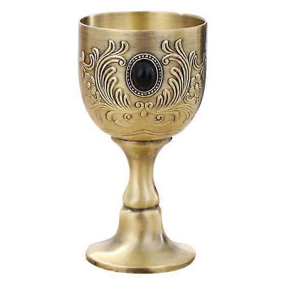 25ml Embossed Wine Goblet Premium Vintage Bronze Exquisite Royal Embossed Cup Home Decor