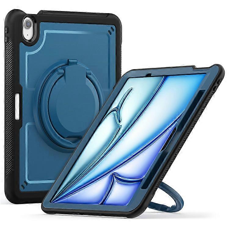 Compatible For iPad Air 11 (2024) Case with Shoulder Strap Kickstand PC+TPU Tablet Cover